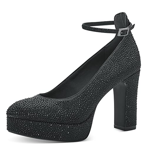 Tamaris Damskie czółenka 1-1-24409-41, Black Glam, 38 EU, Black Glam, 38 EU