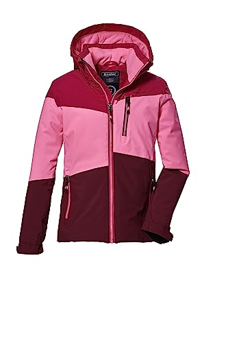 Killtec Dziewczęca kurtka funkcyjna z kapturem i łapaczem śniegu/kurtka outdoorowa jest wodoszczelna KOW 170 GRLS JCKT, różowa, 176, 40927-000