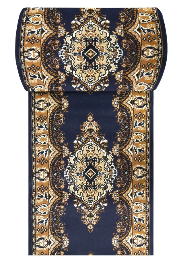 Granatowy elegancki chodnik na metry D7-M00