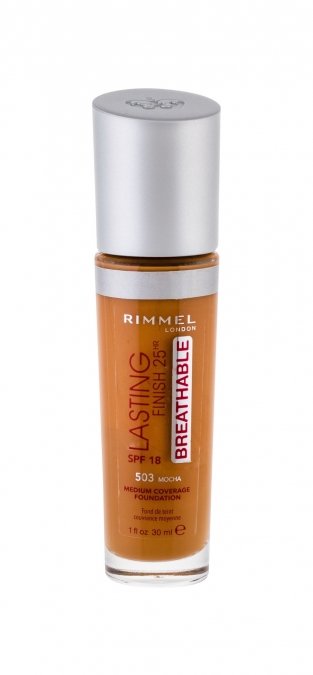Rimmel London, Lasting Finish 25HR Breathable, trwały podkład średniokryjący 503 Mocha, SPF 20, 30ml