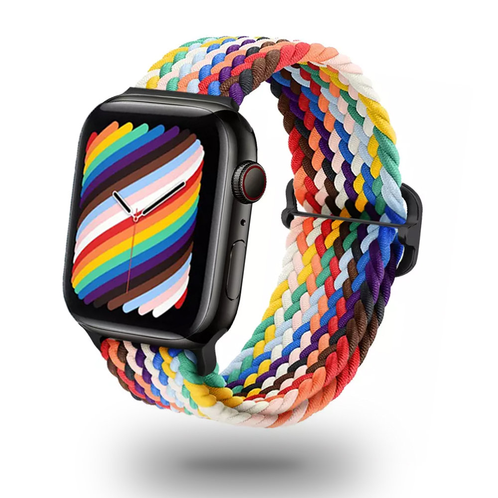 Wymienna Pleciona Opaska Apple Watch 38/40/41Mm Rainbow