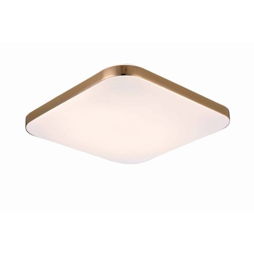 Złoty plafon LED barwa neutralna LP-335/1C M 4GD SQUARE z serii BABILON