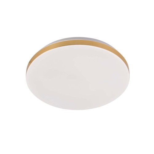 Biało-złoty plafon LED barwa neutralna LP-335/1C S 4GD z serii BABILON