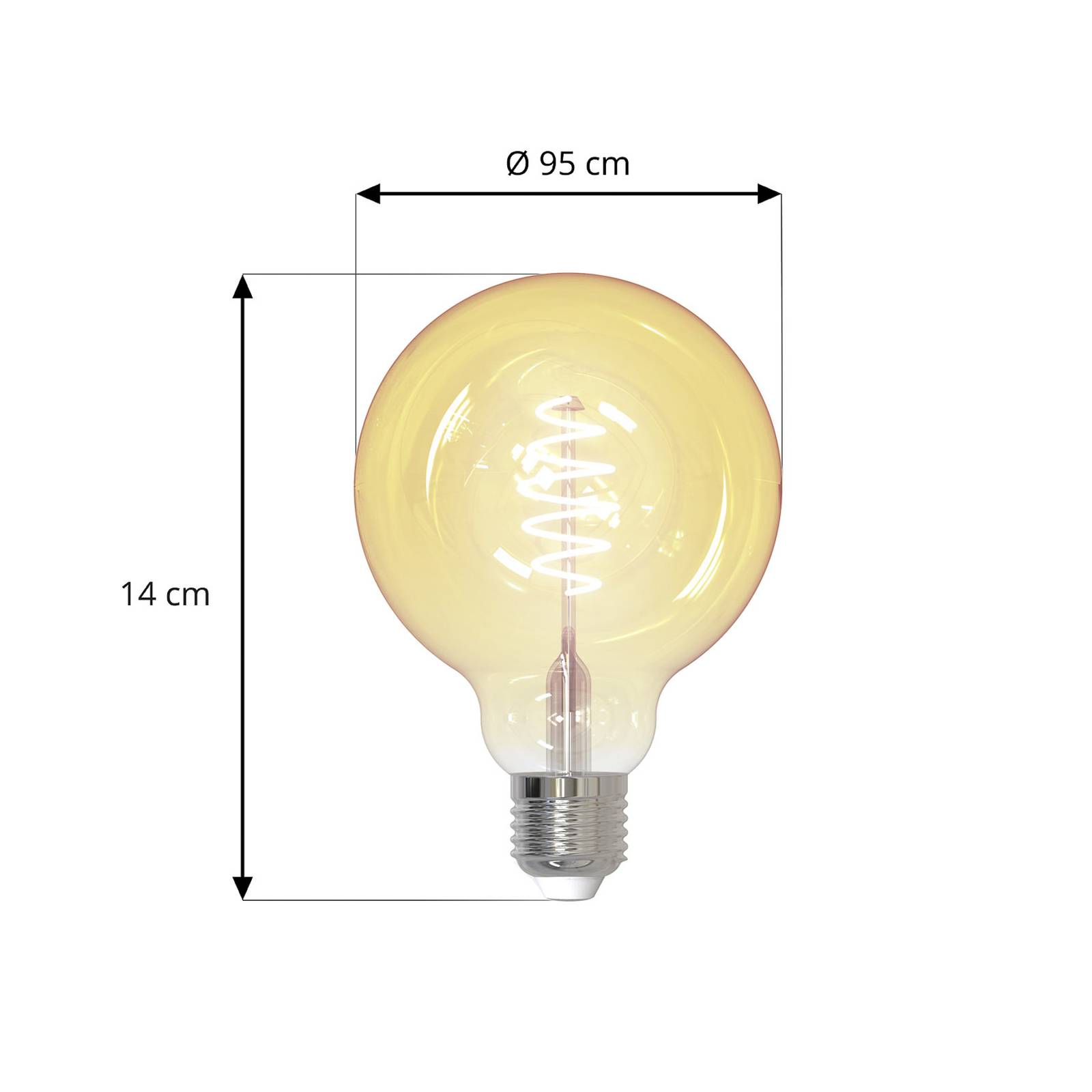 LUUMR Smart LED E27 G95 4,9W przezroczysty ZigBee Hue
