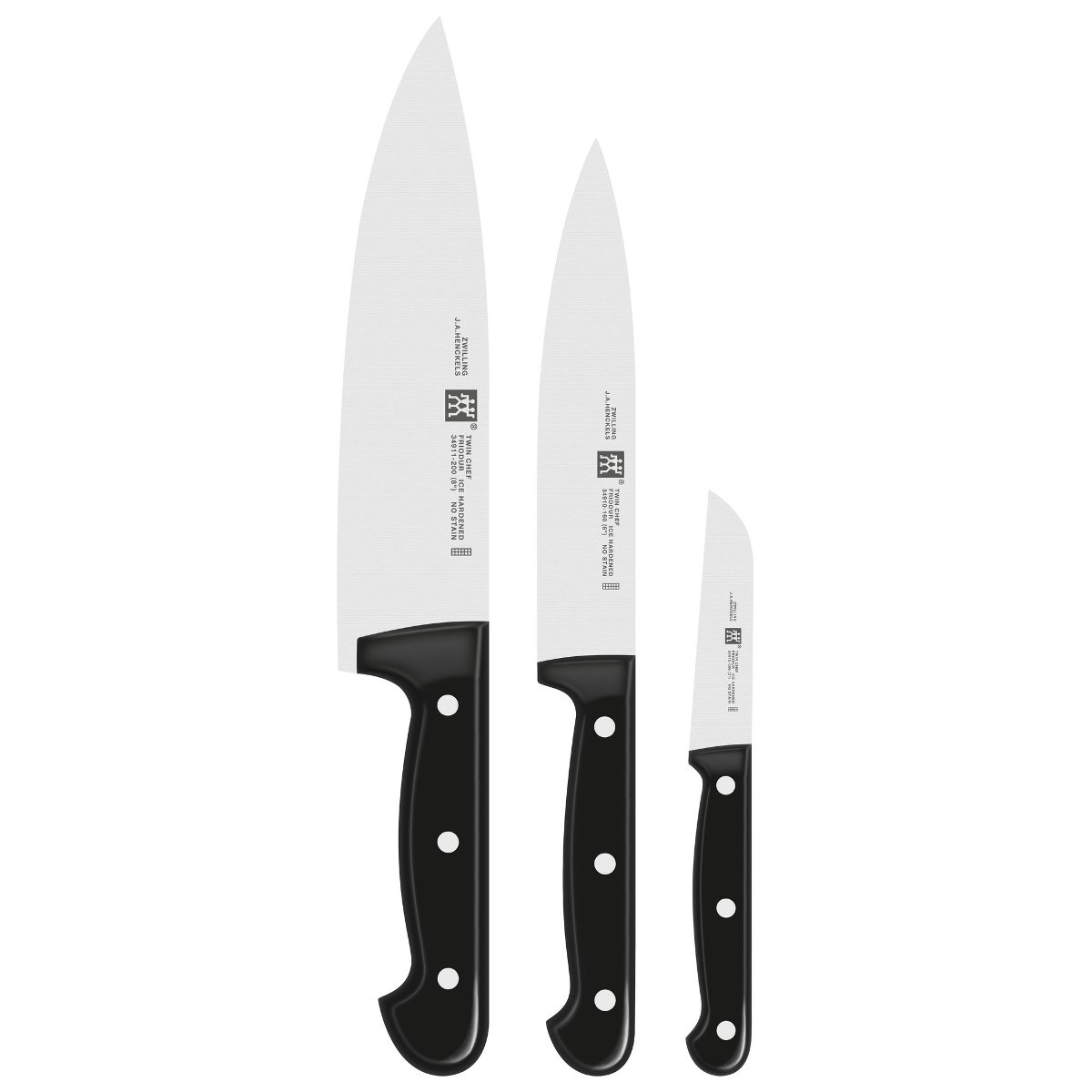 Zwilling ZWILLING TWIN Chef 3-częściowy zestaw noży płyta mięsa i warzyw nóż 34931-009-0