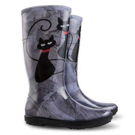 Kalosze damskie z kotem Hawai Lady Exclusive ED DEMAR 37