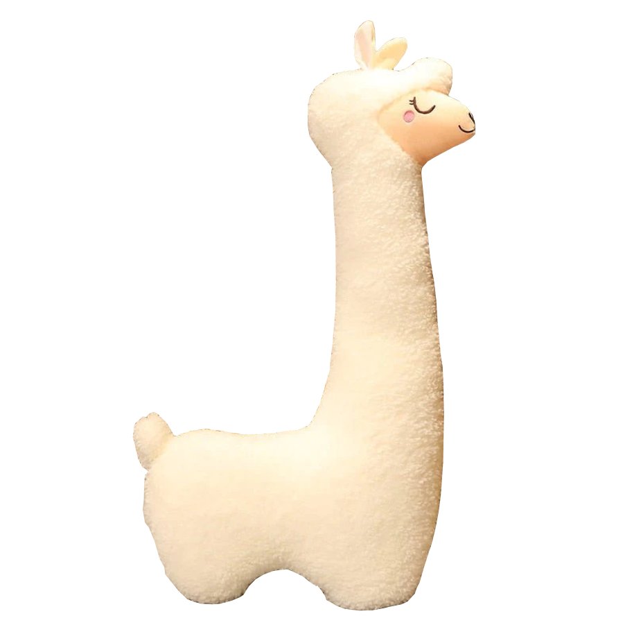 LAMA Pluszak Maskotka Długa Alpaka Biała Poduszka 100 cm