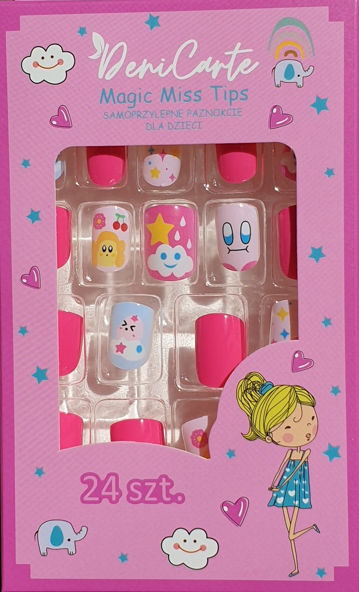 Deni Carte, Sztuczne Paznokcie Tipsy Dla Dzieci Samoprzylepne