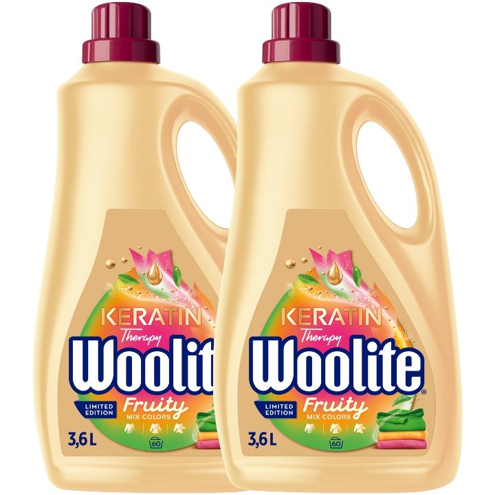 Woolite Płyn do Prania Kolorów Fruity 2x3,6L 120 prań