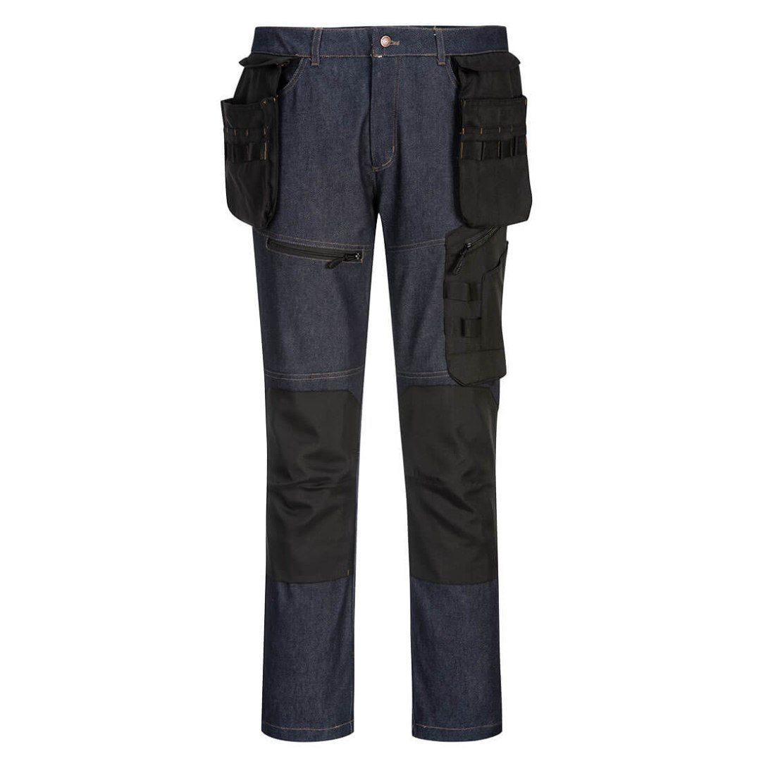 PORTWEST KX342 Spodnie KX3 z kaburami wykonane z denimu