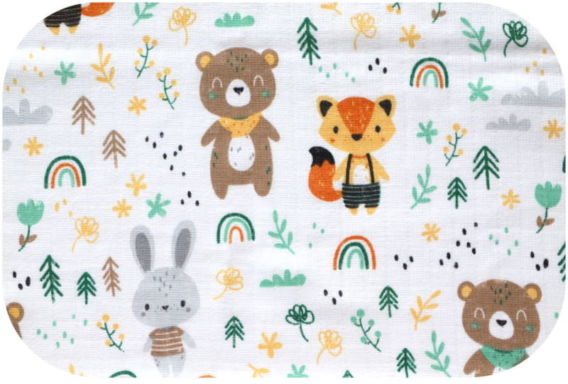 Ega Kids Pieluszka Tetrowa Wzorzysta 1 szt. 70x80 cm Miś Tęcza