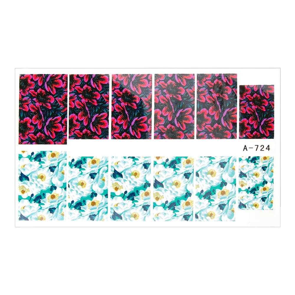 Allepaznokcie Naklejki wodne do paznokci Nr A 724