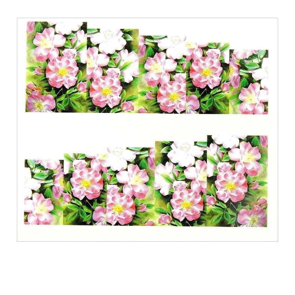 Allepaznokcie Naklejki wodne do paznokci arkusz 6,5 x 5,5 cm na 10 palców a Nr 075