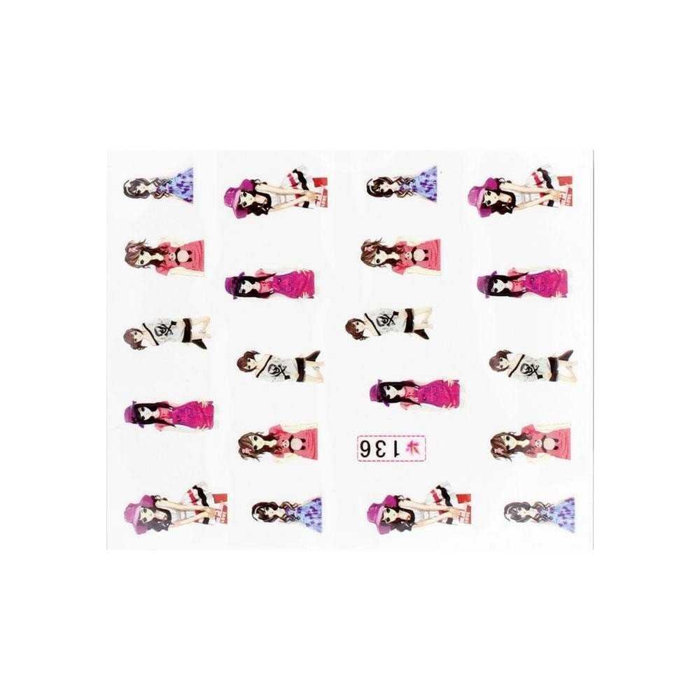 Allepaznokcie Naklejki wodne do paznokci Nr 136