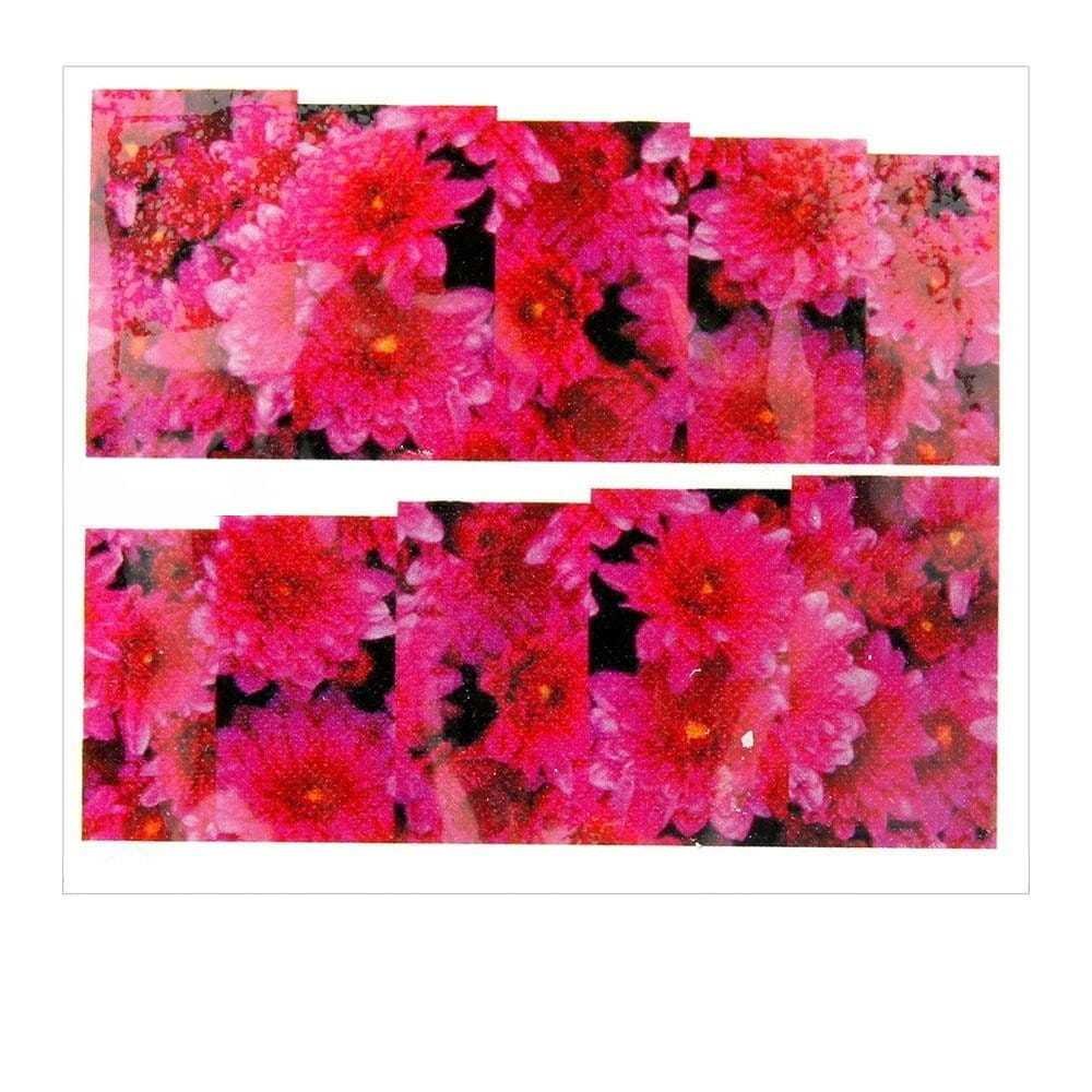 Allepaznokcie Naklejki wodne do paznokci arkusz 6,5 x 5,5 cm na 10 palców Nr 1587