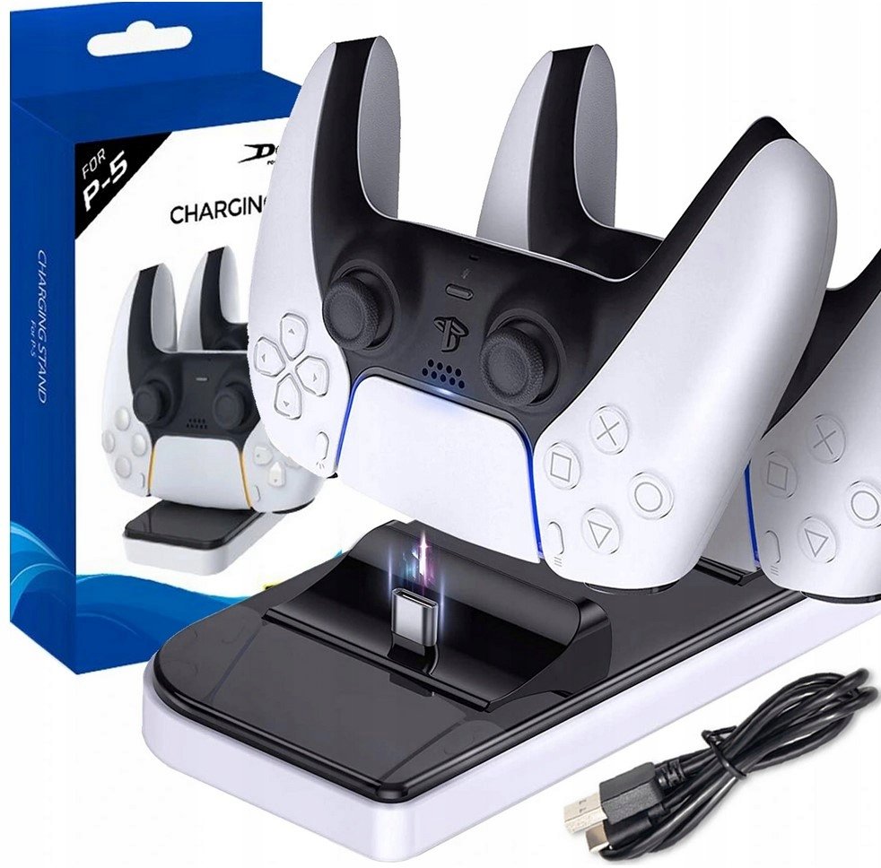 Dobe TP5-0504 Stacja Dokująca Pad PS5 Ładowarka na 2 Kontrolery Pady