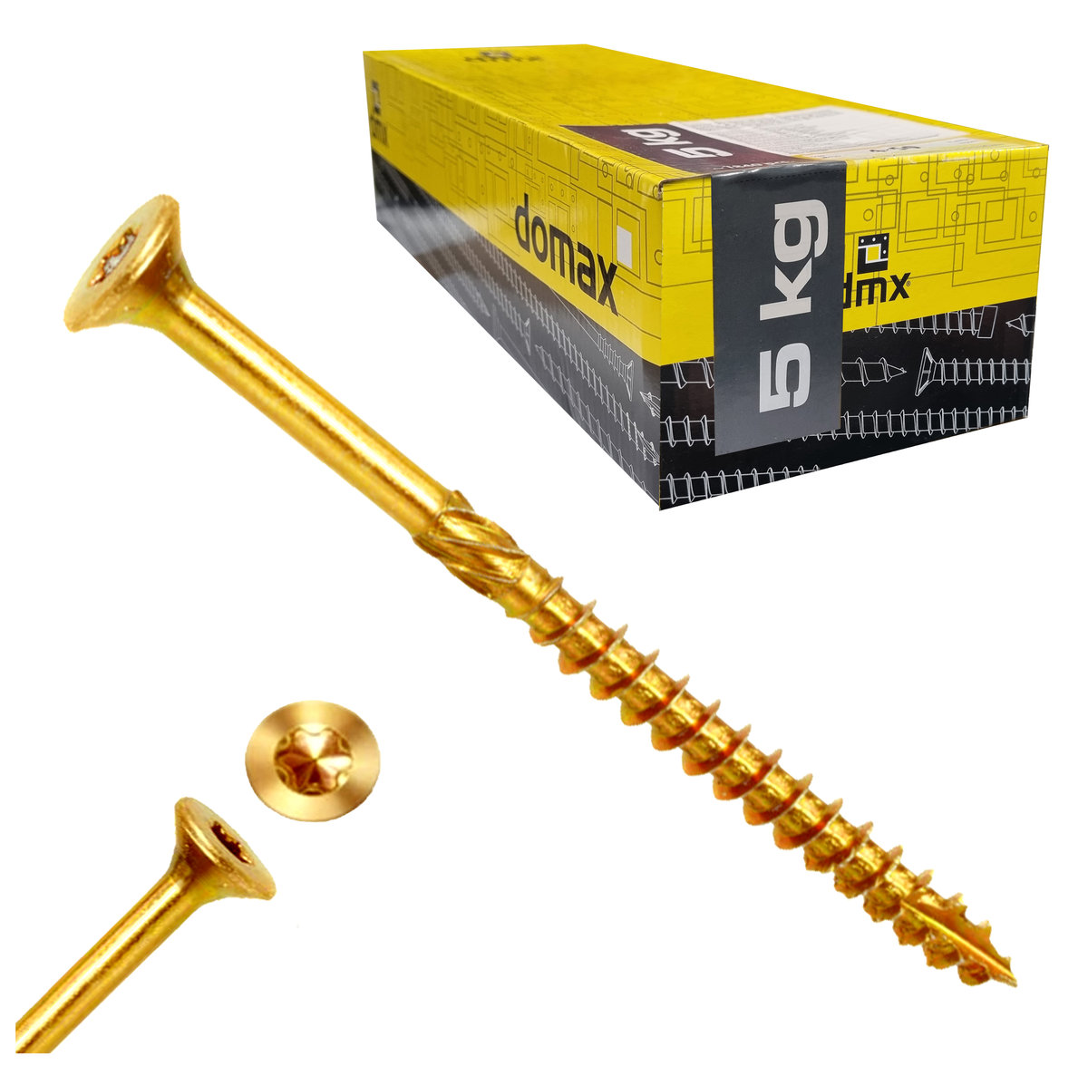 WKRĘTY CIESIELSKIE DO DREWNA 5x60 STOŻKOWE 5 KG