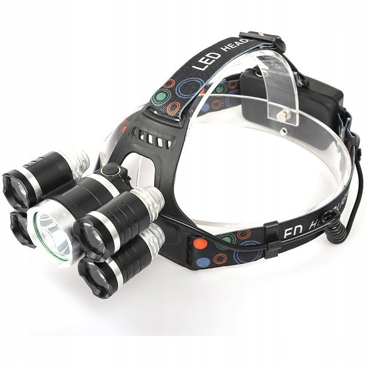 LATARKA CZOŁOWA CZOŁÓWKA CREE T6 LED LEDOWA 5 DIOD