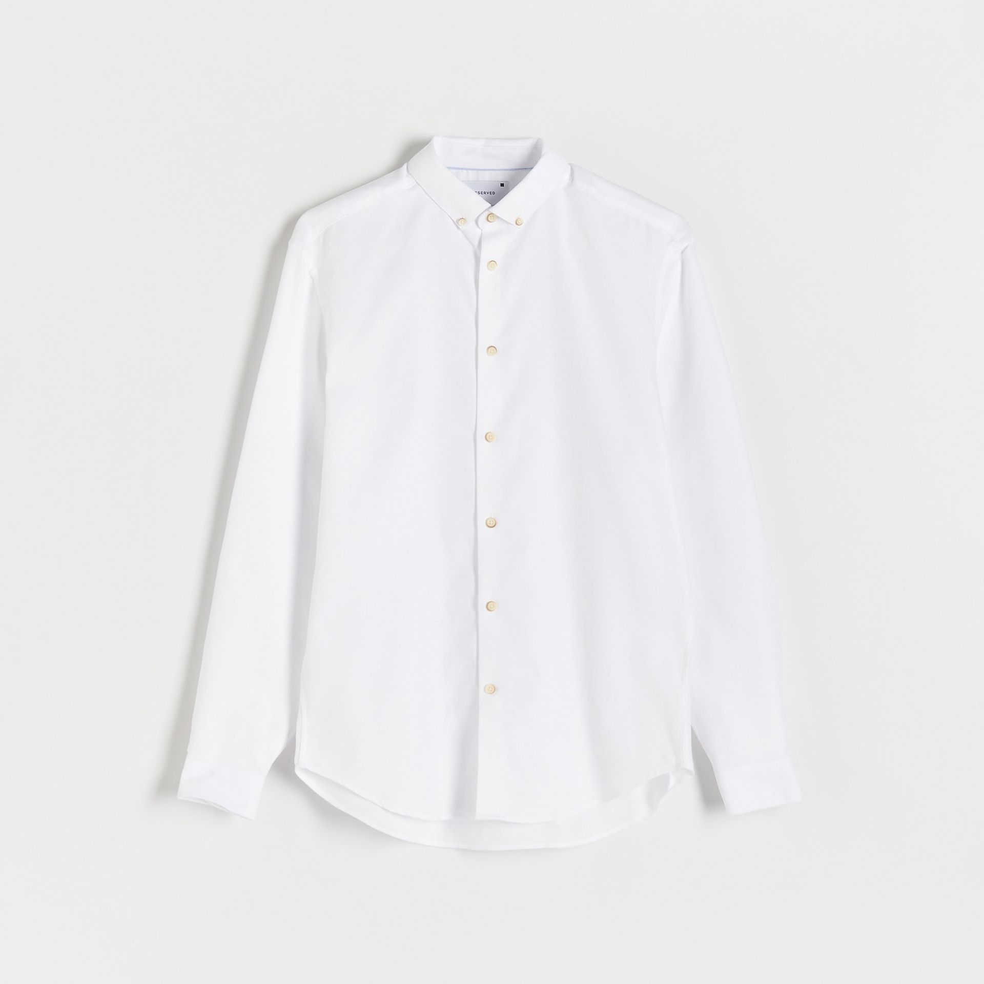 Reserved - Bawełniana koszula regular fit - Biały