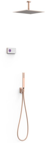 Zestaw TRES Shower Technology Blue Edition 24-K Matowe Różowe złoto 09286564OPM
