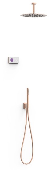 Zestaw TRES Shower Technology Blue Edition 24-K Matowe Różowe złoto 09286567OPM