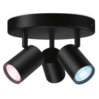 WiZ spot sufitowy LED Imageo 3-pkt. okrągły czarny
