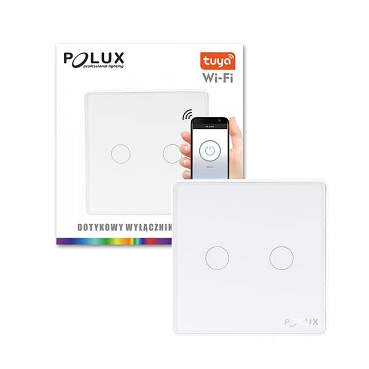 Polux Włącznik Wi-FI dotykowy dwubiegunowy TUYA smart 314345 SANICO 314345