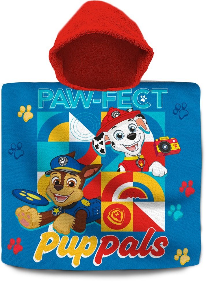 Kids Euroswan, Poncho Kąpielowe Paw Patrol 120X60 Cm Pw19924
