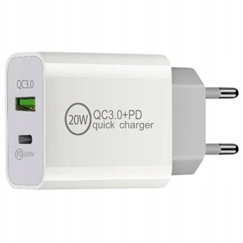 Ładowarka Sieciowa 20W Pd Qc 3.0 Usb C Do Iphone