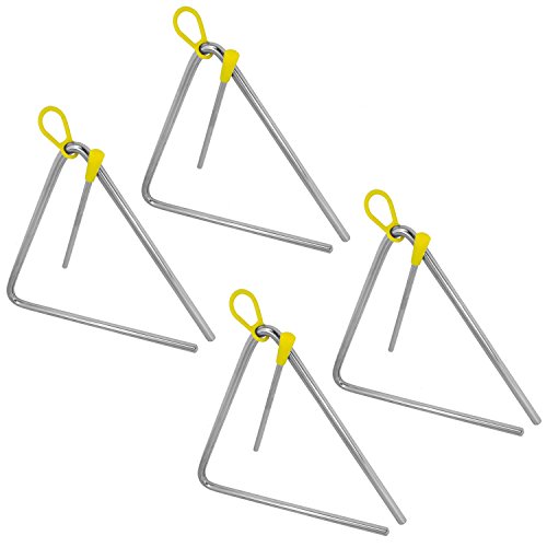 Tiger 20 cm zestaw czterech trójkątnych instrumentów z ubijaczem