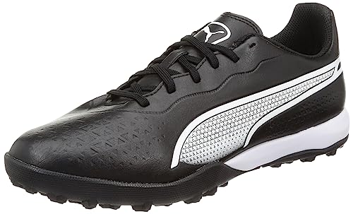 PUMA Unisex King Match Tt Buty piłkarskie, Czarna puma, biała puma, 45 EU