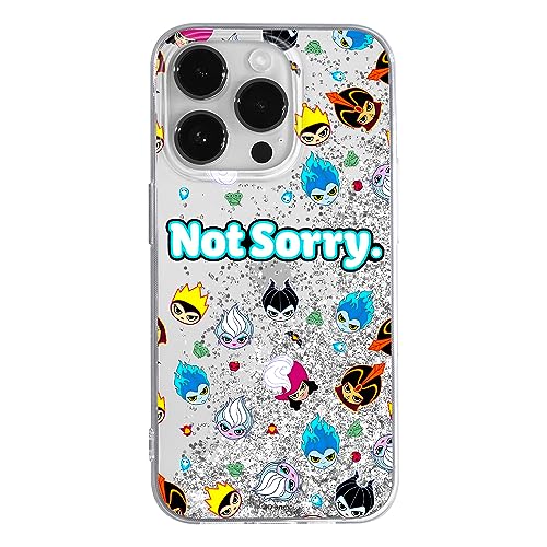 ERT GROUP etui na telefon Apple Iphone 14 PRO, case oryginalny i oficjalnie licencjonowany przez Disney, wzór Disney Villains 005, optymalnie dopasowane, z efektem płynnego brokatu
