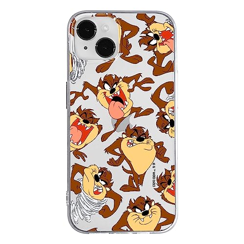 ERT GROUP etui na telefon Iphone 14, case oryginalny i oficjalnie licencjonowany przez Looney Tunes, wzór Tasmanian 005, optymalnie dopasowane, plecki z TPU częściowo przeźroczyste