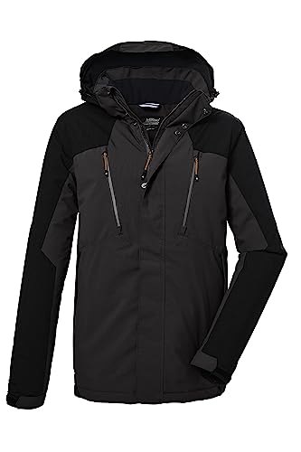 Killtec Męska kurtka funkcyjna/kurtka outdoorowa z odpinanym kapturem KOW 25 MN JCKT, antracyt, L, 39708-000