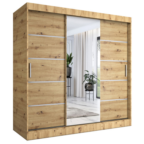 Szafa przesuwna 200 cm dąb artisan K7-K68