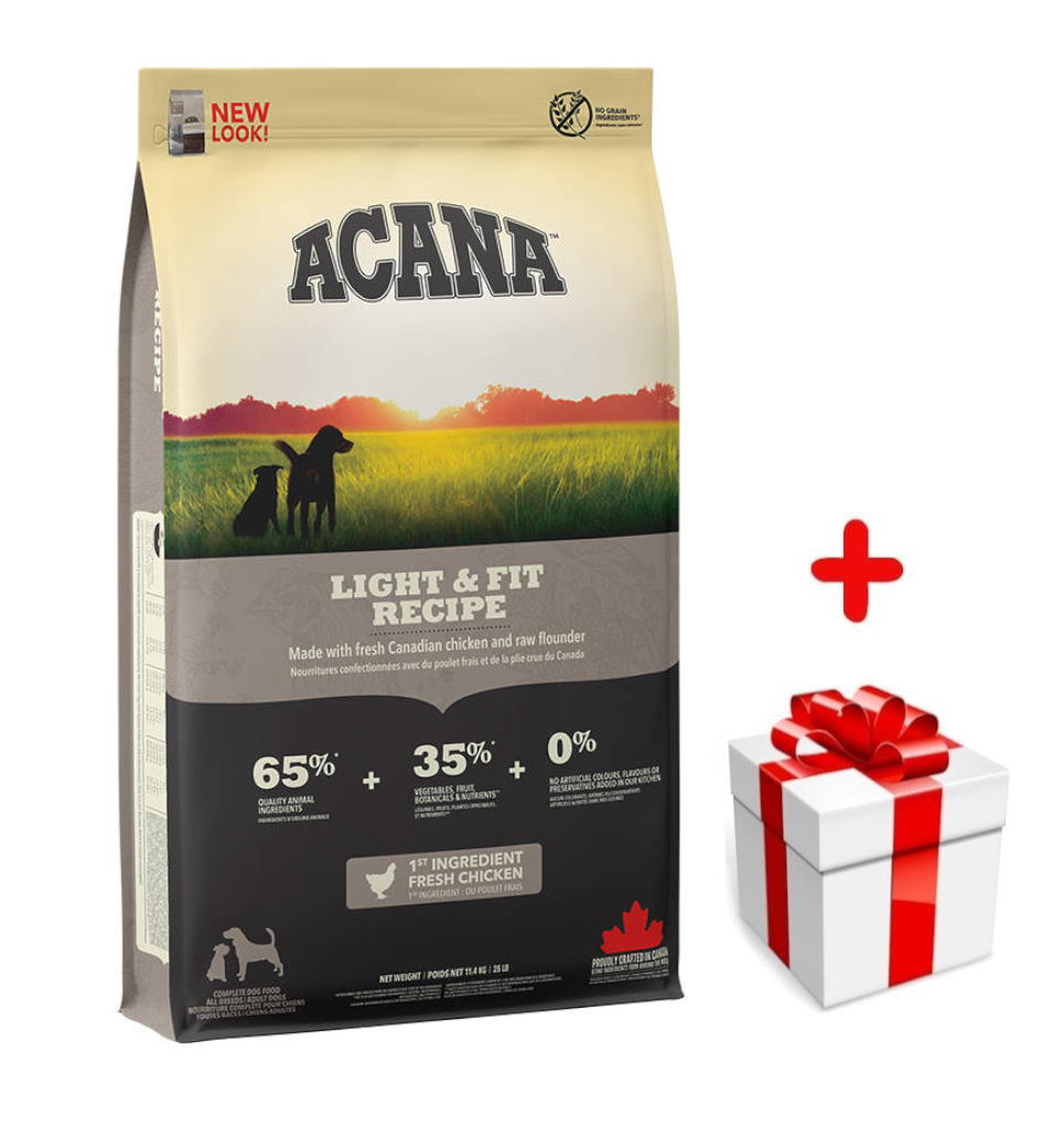 ACANA  Light & Fit Dog 11,4kg + niespodzianka dla psa GRATIS!