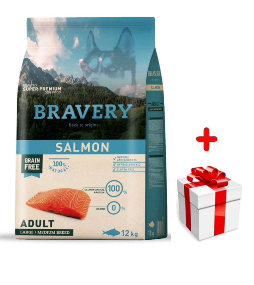 Bravery Grain Free Adult Medium Large Salmon 12kg