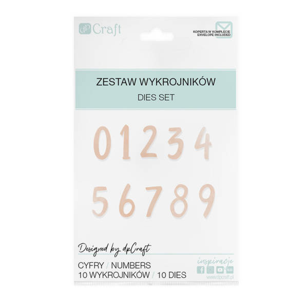 Wykrojnik Do Papieru - Cyfry - 10 Szt.