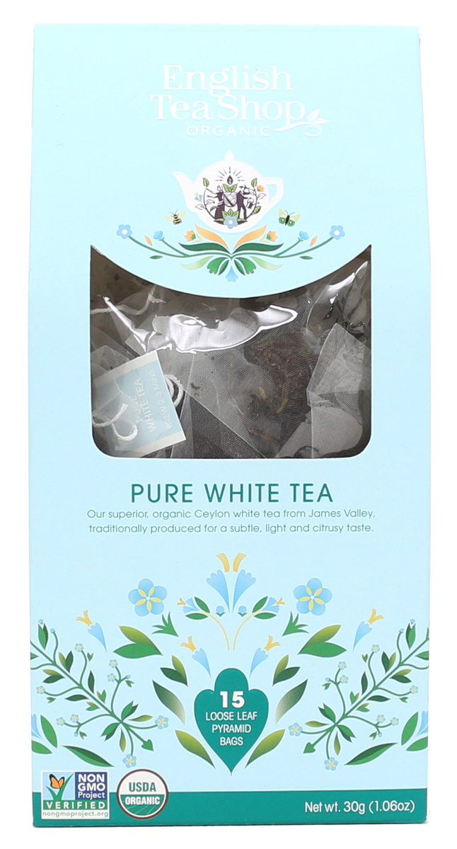 English Tea Shop, Herbata Biała, Pure White Tea, 15 Piramidek