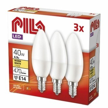 Żarówka LED PILA E14 4,9W barwa ciepła 3szt