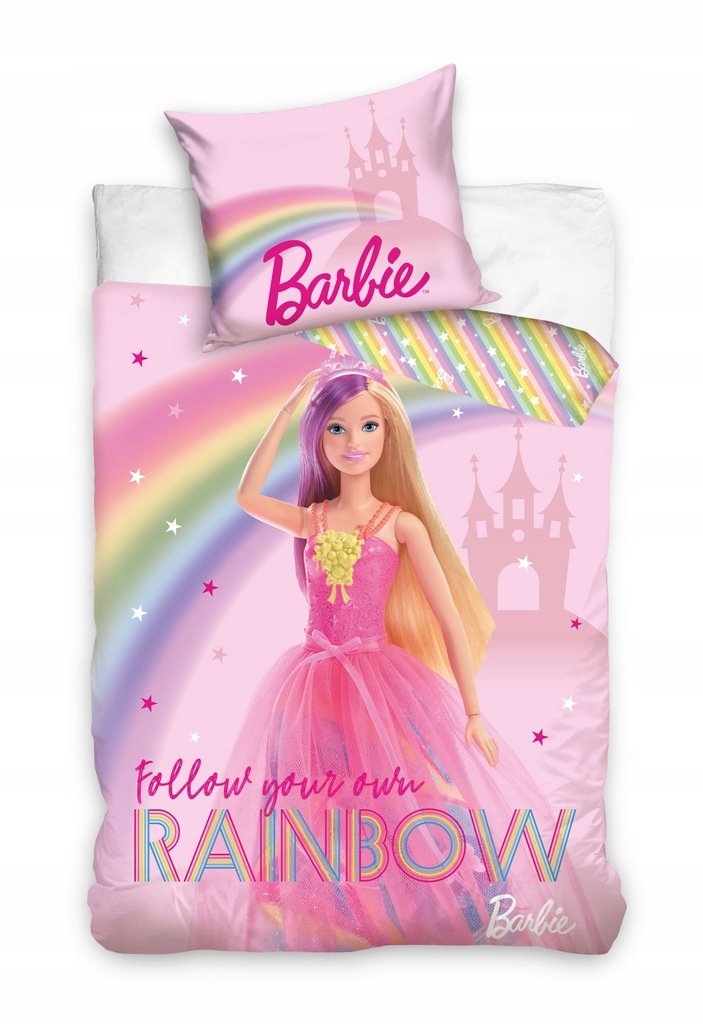 POŚCIEL dziecięca bawełniana BARBIE 140x200 lalka
