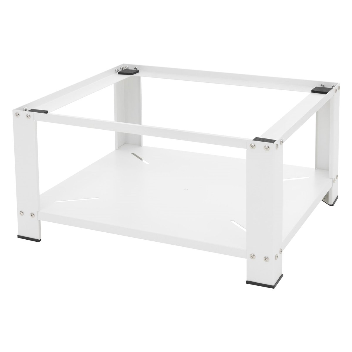 Waschmaschinen Untergestell mit Ablage 63x54 cm Weiß aus Stahl ML-Design