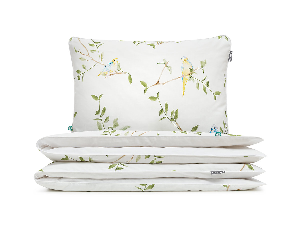pościel papużki 140x200 cm +1x 80x70 cm- MUMLA