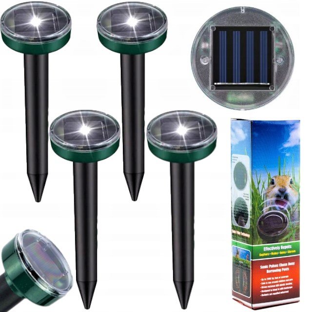 4X Odstraszacz Solarny Na Krety Nornice Gryzonie