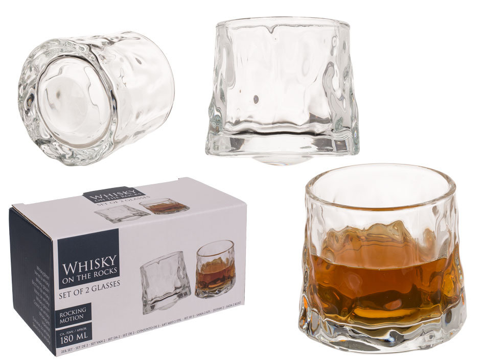 Kemis - House of Gadgets, Zestaw dwóch szklanek do whiskey – skała