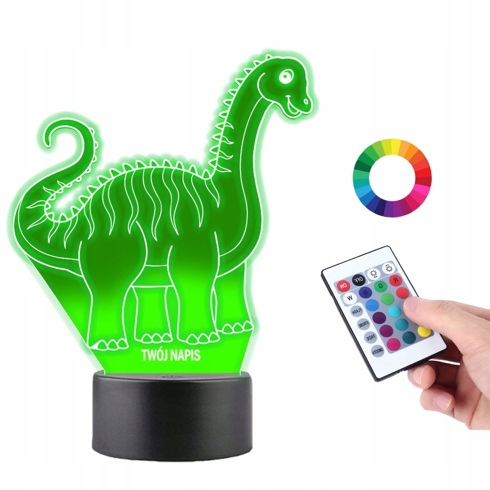 Lampka na Biurko Statuetka Led Dinozaur Diplodocus