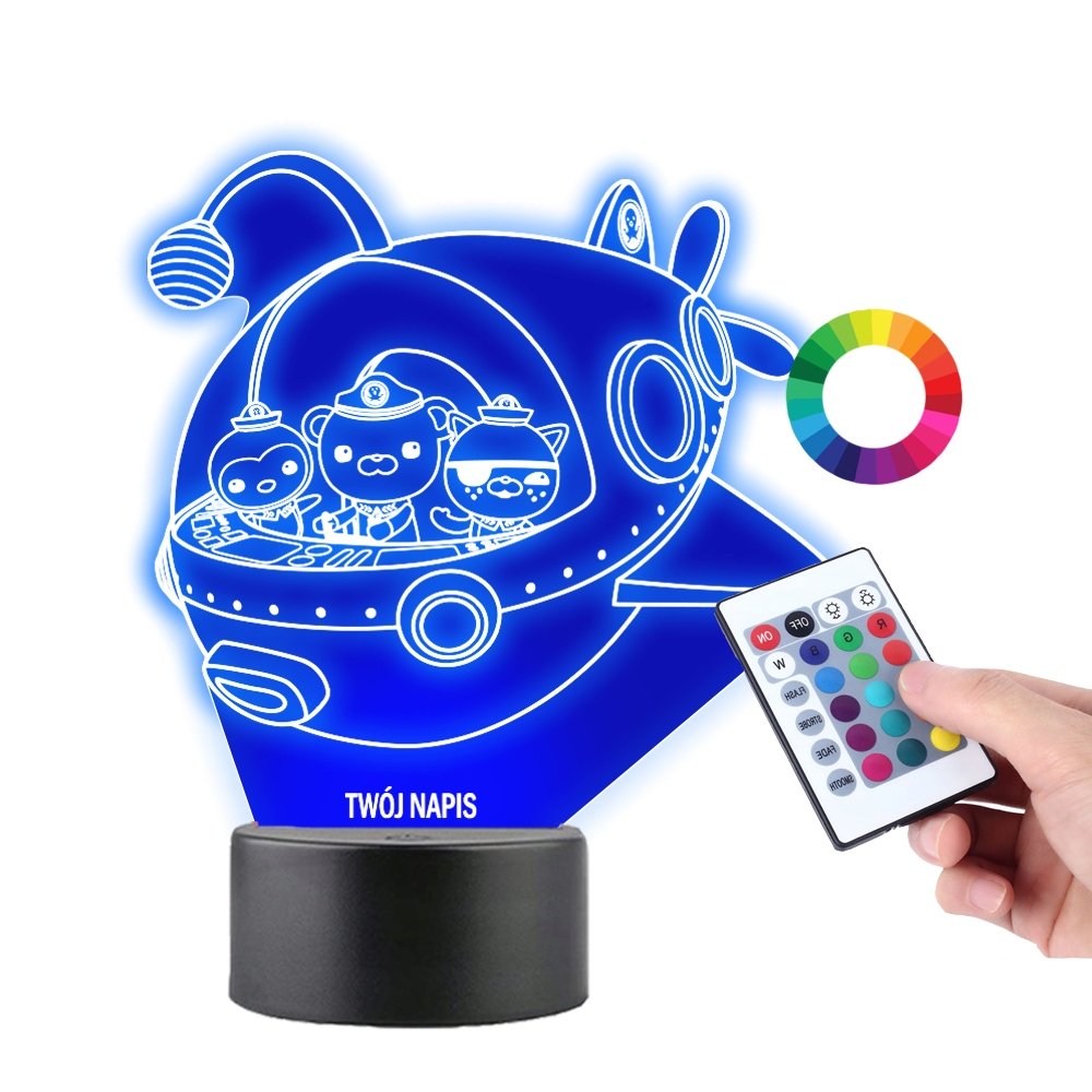 Lampka na Biurko Statuetka Led Oktonauci Statek