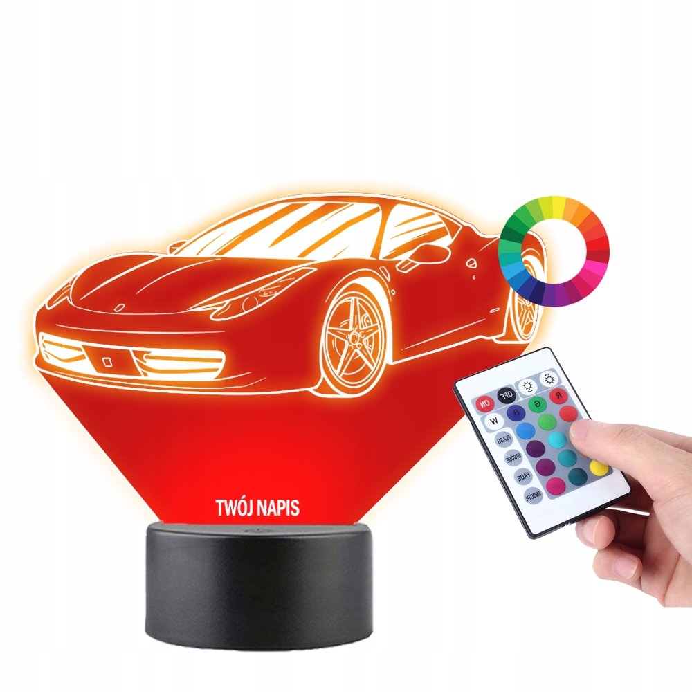 Lampka na Biurko Statuetka Led Ferrari California