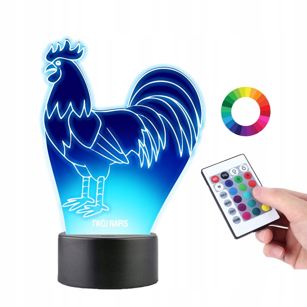 Lampka na Biurko Statuetka Led Kura Duży Kogut