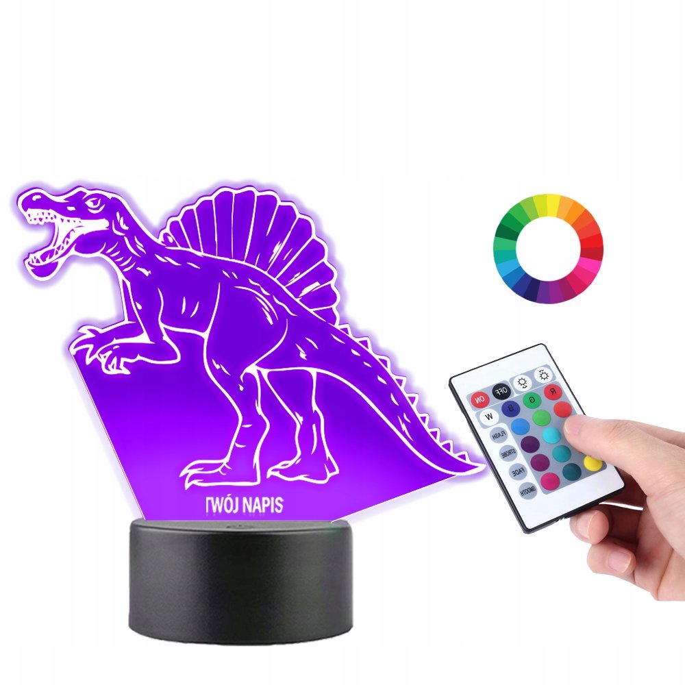 Lampka na Biurko Statuetka Led Dinozaur Spinozaur